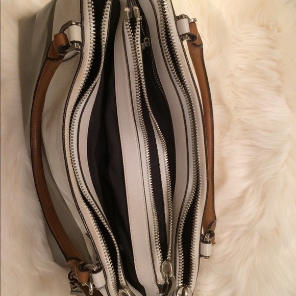 Leather Coach Purse: white & grey - Picture 4 of 7